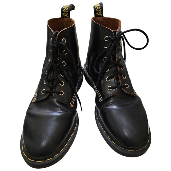 Dr. Martens 101 Vintage Smooth Leather 6-eye Ankle Boots Men's 9 - Picture 2 of 9